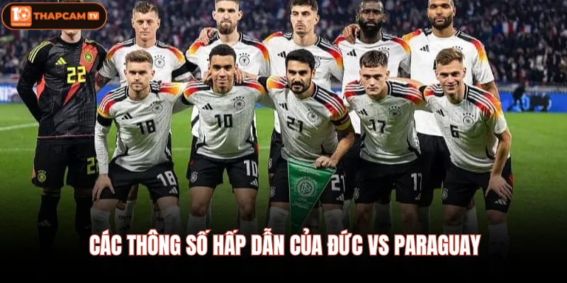Đức Vs Paraguay - Thông Số Soi Kèo 30/06 Lúc 03:30 Gây Sốc 2 Các thông số hấp dẫn của Đức vs Paraguay
